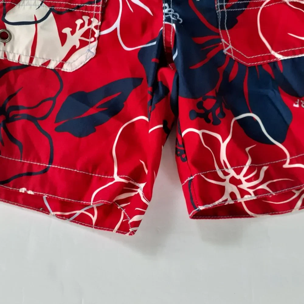 Gap Boys Swim Trunks Red Hibiscus Swimsuit Bathing Suit Size 2T